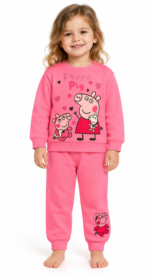 Pigiama caldo cotone Peppa Pig interlock neonata bambina PP32U0231