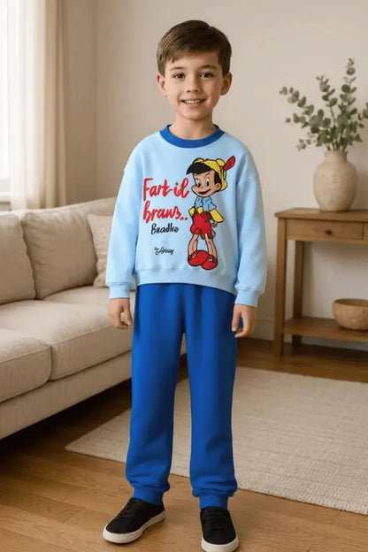 Pigiama caldo cotone Pinocchio Disney interlock neonato bambino DY32A8247