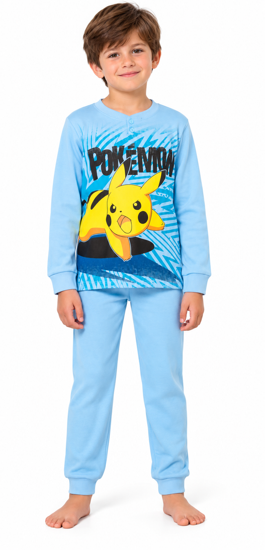 Pigiama caldo cotone Pokemon interlock bambino baby PK40M7811