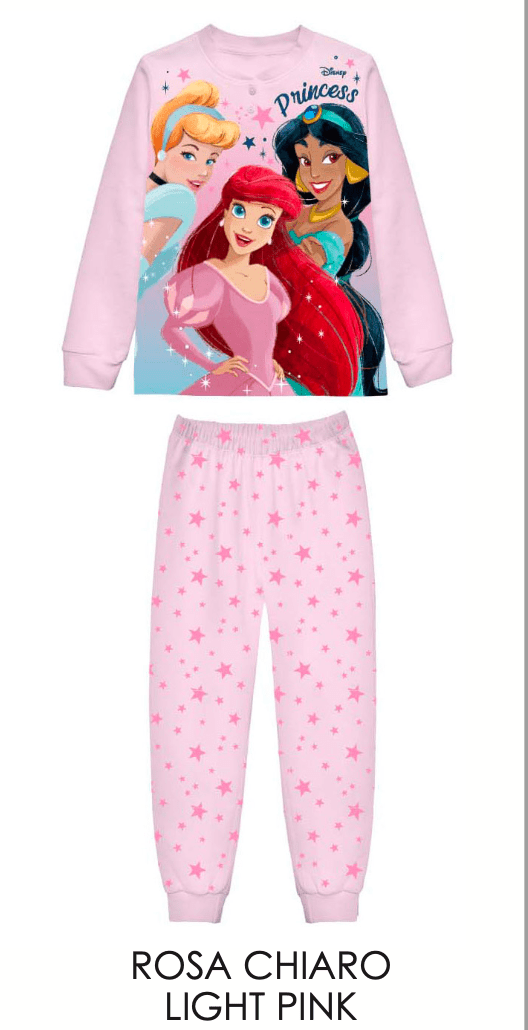 Pigiama caldo cotone Princess Disney interlock bambina baby DY50A8320