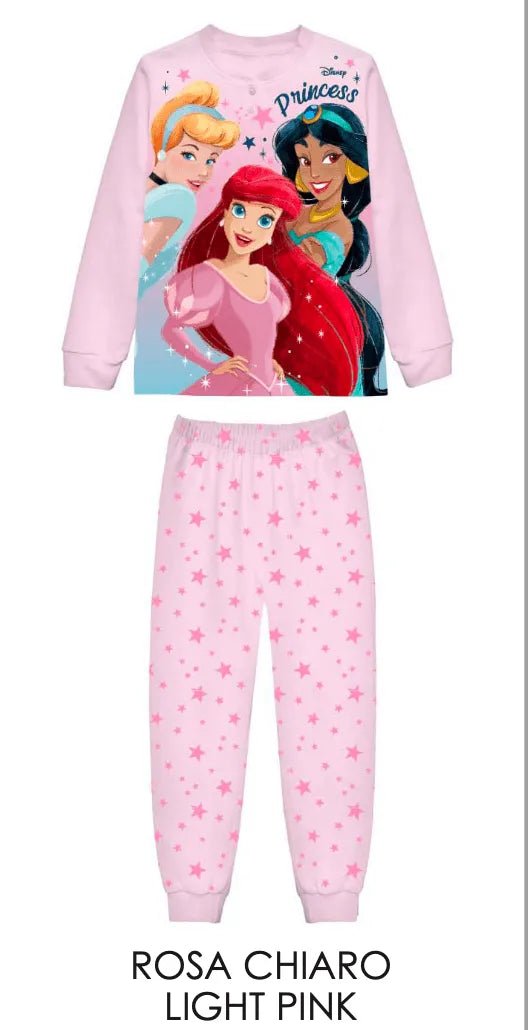 Pigiama caldo cotone Princess Disney interlock bambina baby DY50A8320