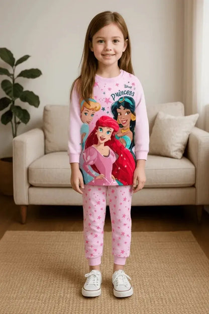 Pigiama caldo cotone Princess Disney interlock bambina baby DY50A8320