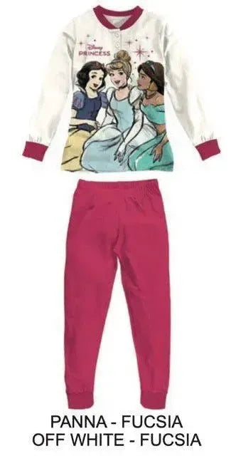 Pigiama caldo cotone Principesse Disney interlock bambina baby DY50A6374