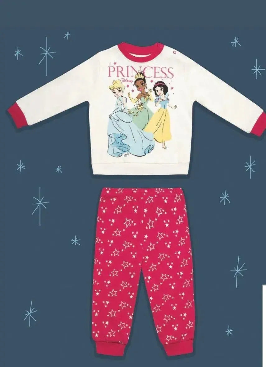 Pigiama caldo cotone Principesse Disney interlock neonata bambina DY32A1438