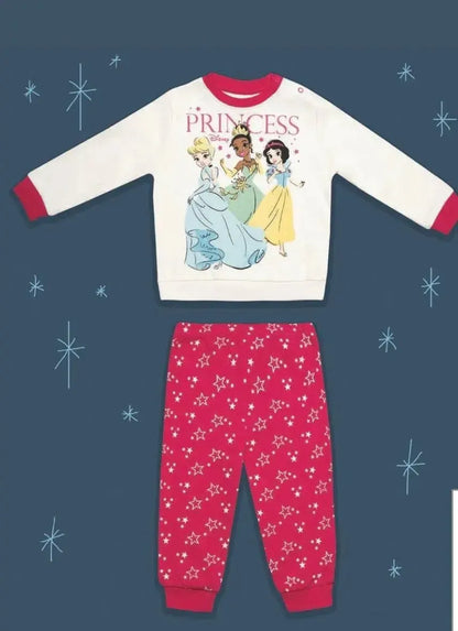 Pigiama caldo cotone Principesse Disney interlock neonata bambina DY32A1438
