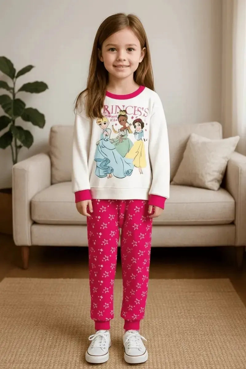 Pigiama caldo cotone Principesse Disney interlock neonata bambina DY32A1438