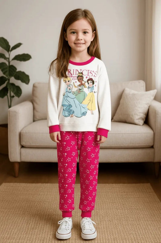 Pigiama caldo cotone Principesse Disney interlock neonata bambina DY32A1438
