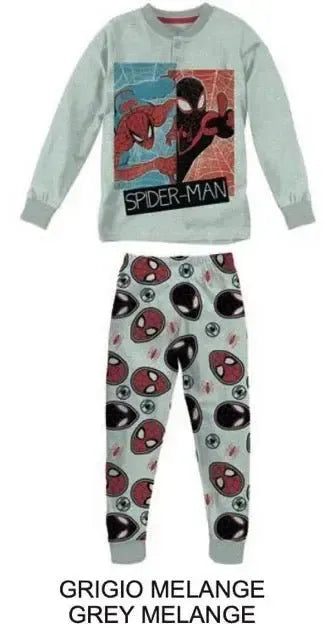 Pigiama caldo cotone Spiderman Marvel interlock bambino baby MV40M4404