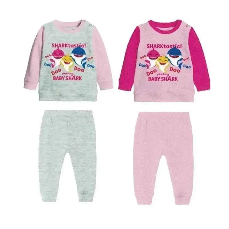 Pigiama caldo cotone neonata bambina Baby Shark Disney interlock BS32P8809