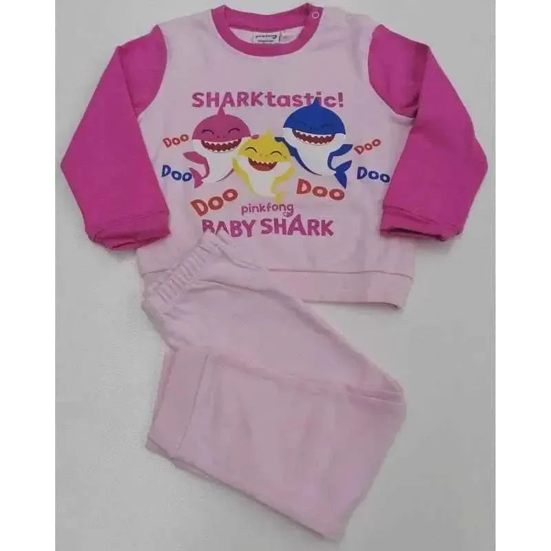 Pigiama caldo cotone neonata bambina Baby Shark Disney interlock BS32P8809