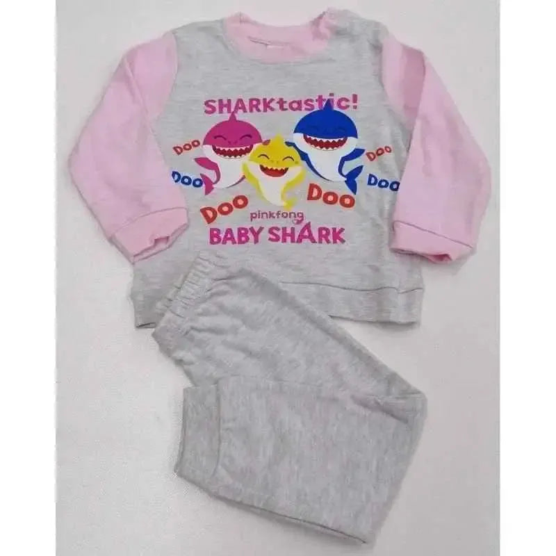 Pigiama caldo cotone neonata bambina Baby Shark Disney interlock BS32P8809