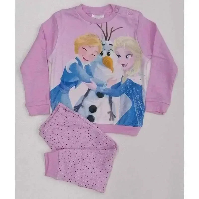 Pigiama caldo cotone neonata bambina Frozen Disney interlock 45713