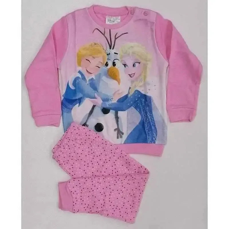 Pigiama caldo cotone neonata bambina Frozen Disney interlock 45713