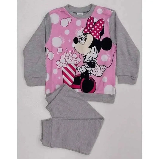 Pigiama caldo cotone neonata bambina Minnie Disney interlock 4112