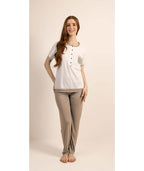Pigiama calibrato donna Jersey mezza manica serafino Gary puro cotone C511CONF