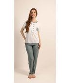 Pigiama calibrato donna Jersey mezza manica serafino Gary puro cotone C511CONF