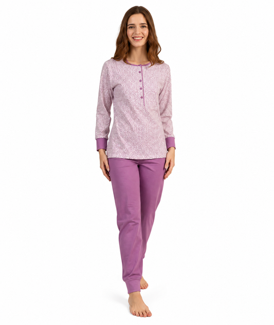 Pigiama calibrato donna Jersey serafino Gary puro cotone 5265CONF