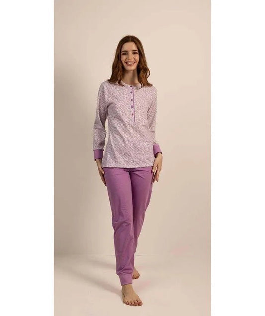 Pigiama calibrato donna Jersey serafino Gary puro cotone 5265CONF