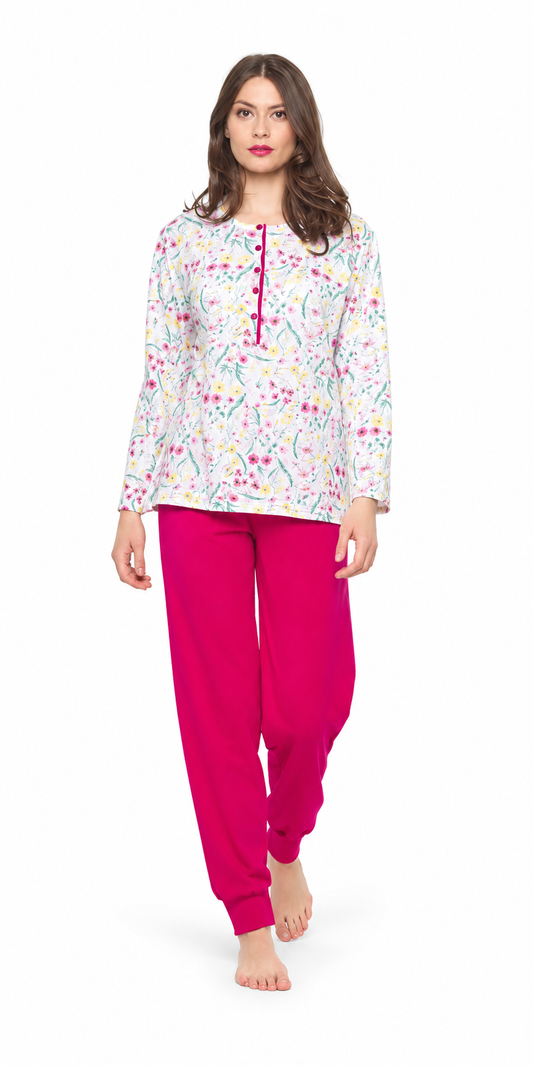 Pigiama calibrato donna Jersey serfaino Gary puro cotone U50001CONF