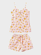 Pigiama canotta top shorts donna in puro cotone Frida Kahlo Gisela 20415