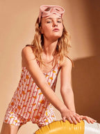 Pigiama canotta top shorts donna in puro cotone Frida Kahlo Gisela 20415