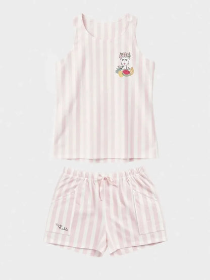 Pigiama canotta top shorts donna in puro cotone Frida Kahlo Gisela 20416