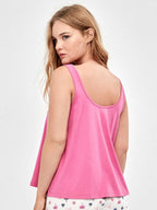 Pigiama canotta top shorts donna in puro cotone Snoopy Peanuts Gisela 20409