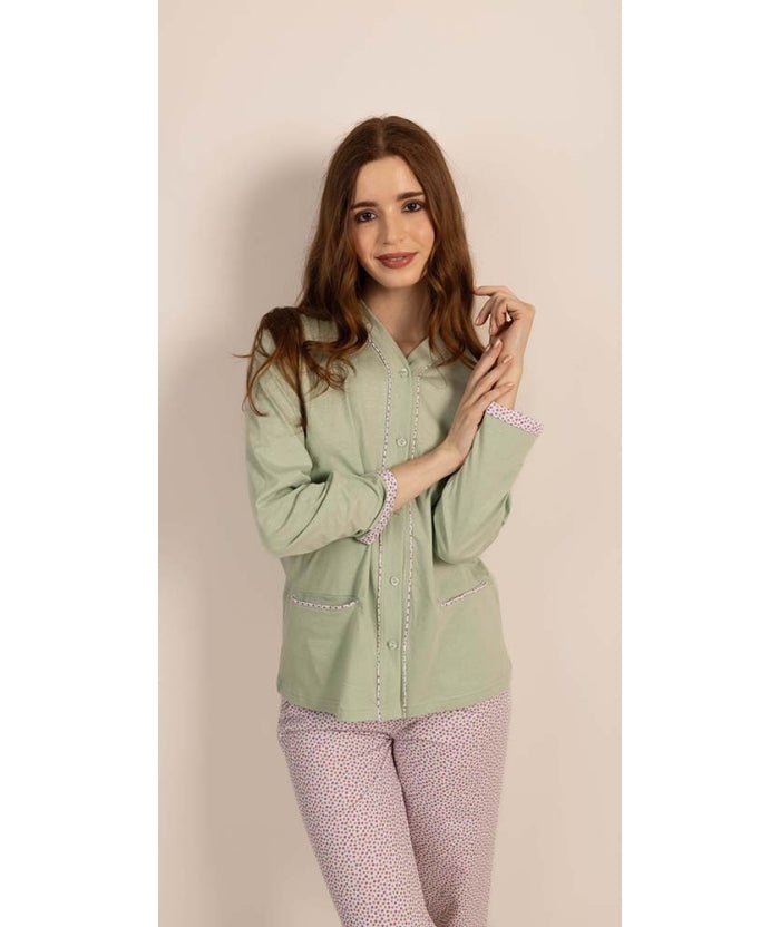 Pigiama conformato donna Jersey aperto Gary puro cotone 5267CONF