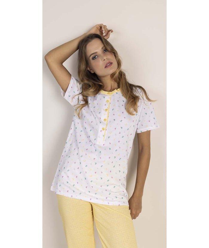 Pigiama conformato donna Jersey mezza manica serafino Gary puro cotone 5358CONF