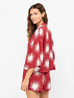 Pigiama corto donna manica corta aperta short inviscosa Gisela 20372/20375