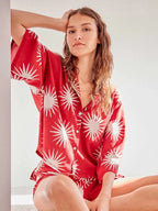 Pigiama corto donna manica corta aperta short inviscosa Gisela 20372/20375