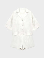 Pigiama corto donna mezza manica aperta short in raso Gisela 20389