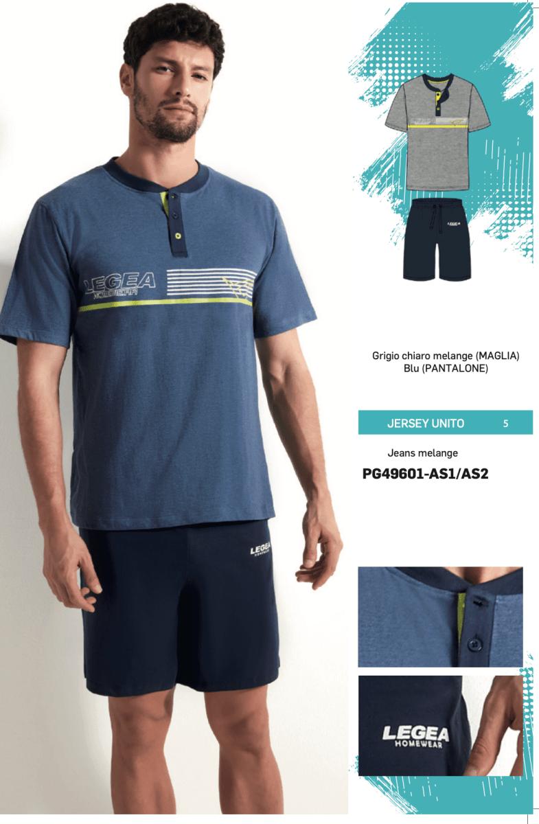 Pigiama corto uomo Legea 100% cotone PG49601