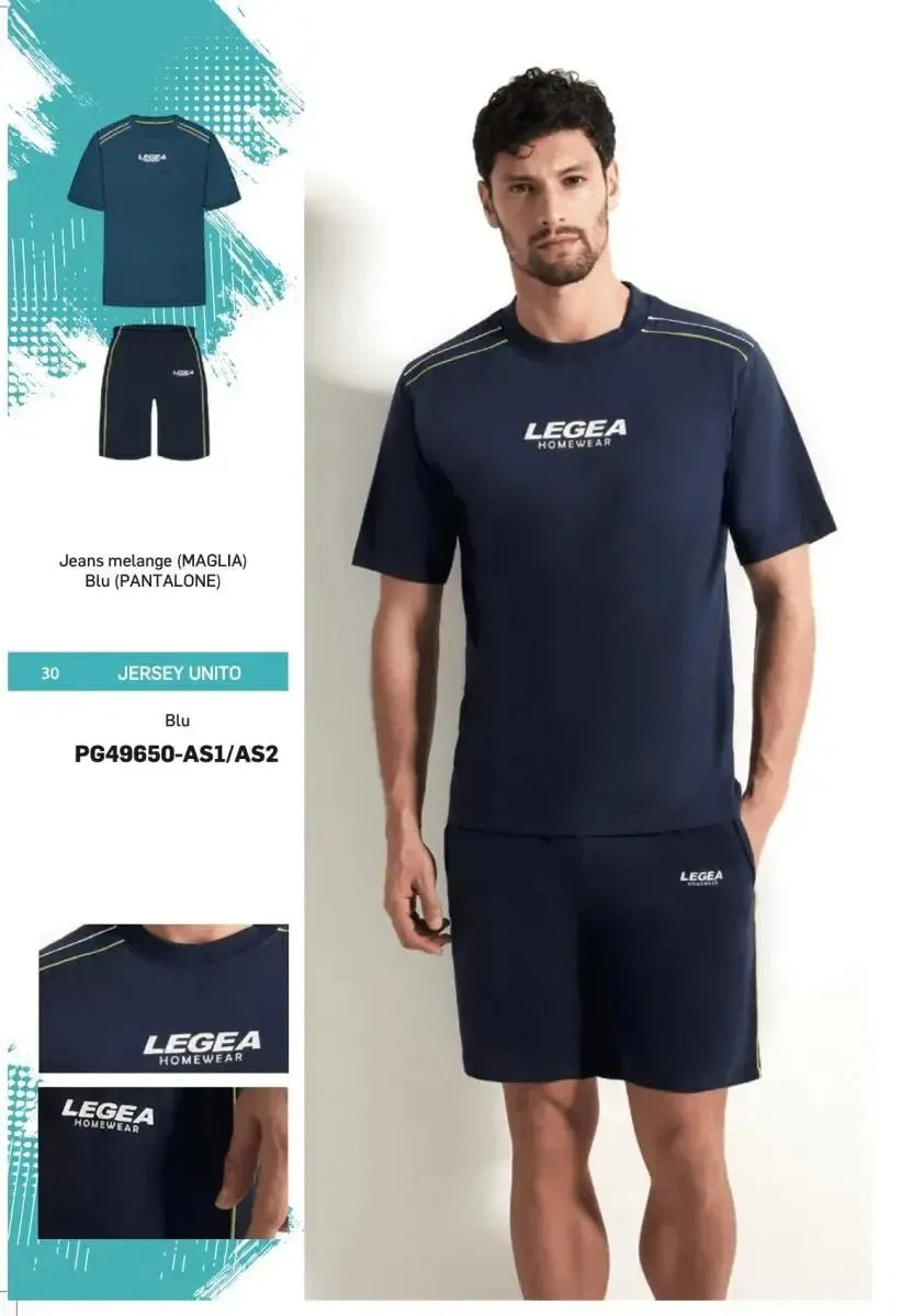 Pigiama corto uomo Legea 100% cotone PG49650