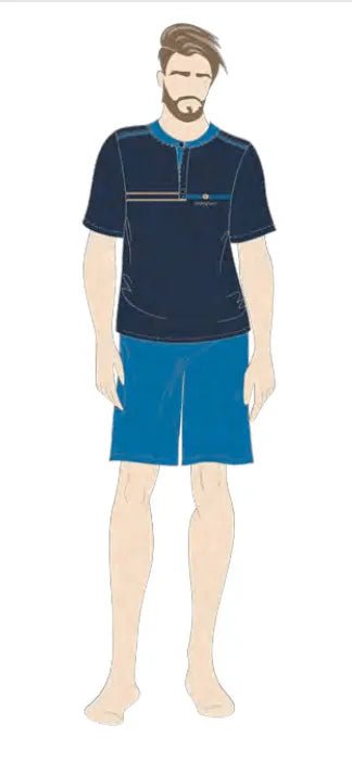 Pigiama corto uomo Nottingham 100% cotone NPA756