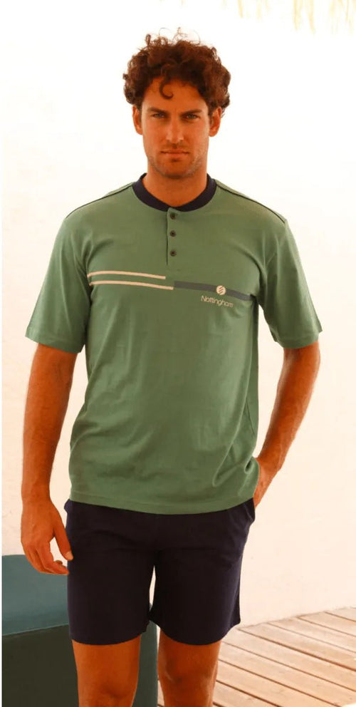 Pigiama corto uomo Nottingham 100% cotone NPA756