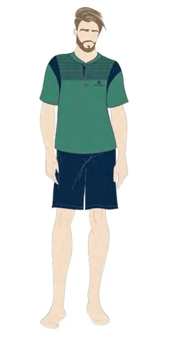 Pigiama corto uomo Nottingham 100% cotone NPA786