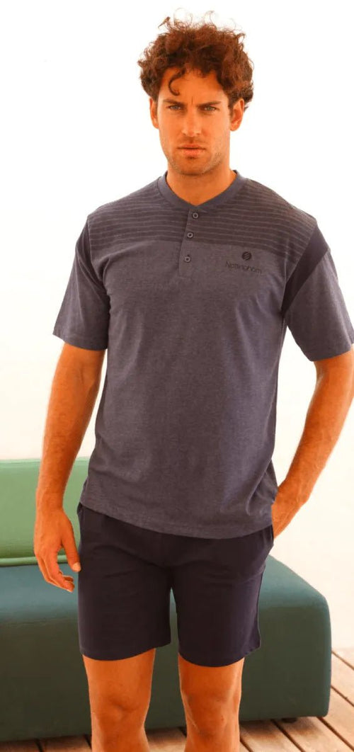 Pigiama corto uomo Nottingham 100% cotone NPA786