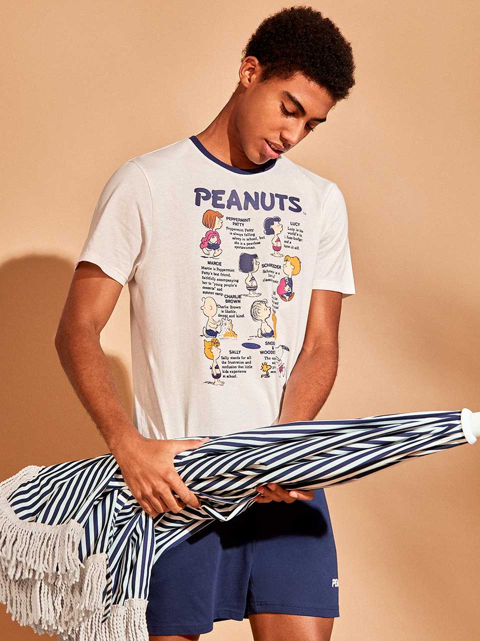 Pigiama corto uomo cotone Peanuts Gisela 20410