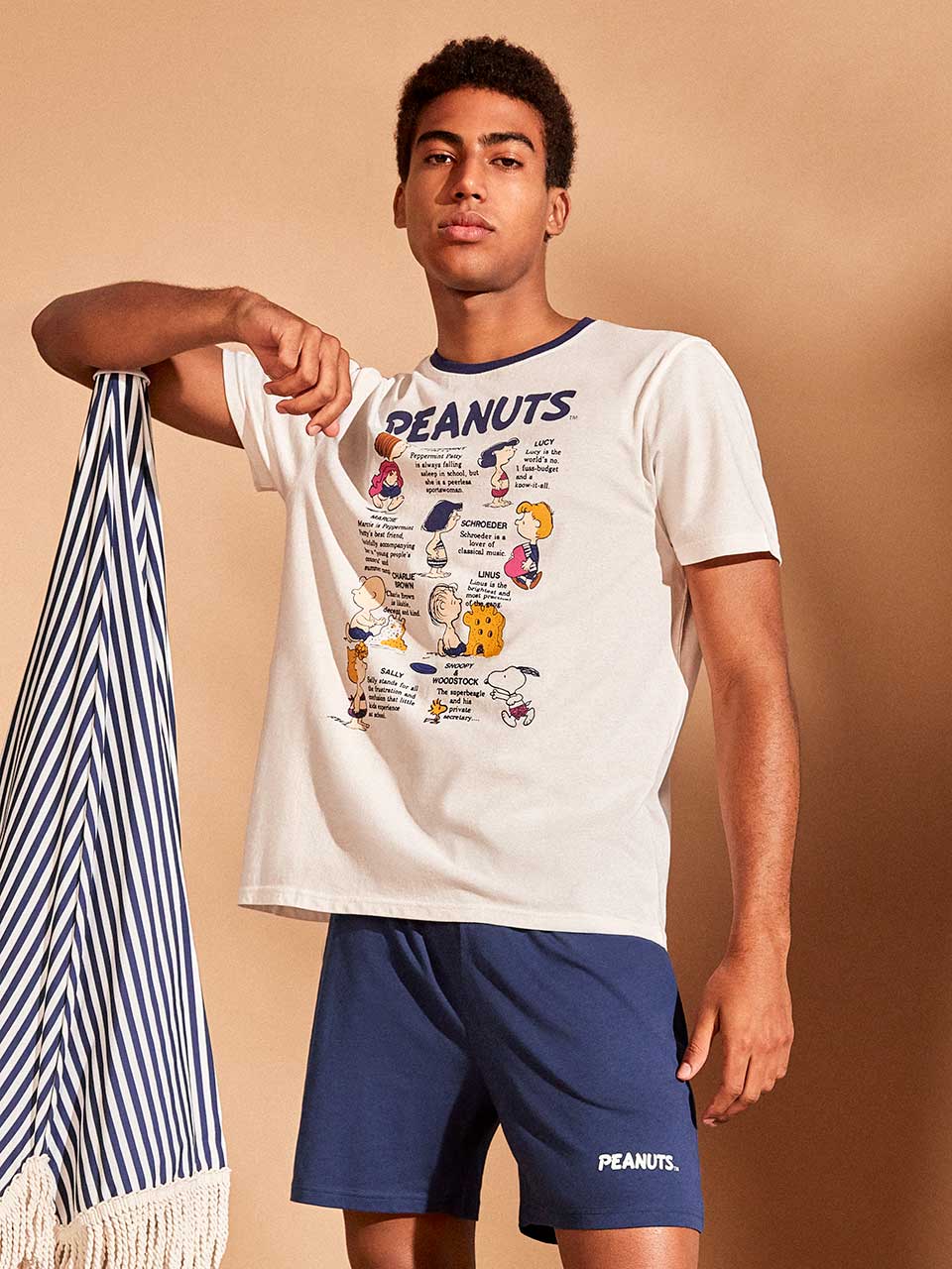 Pigiama corto uomo cotone Peanuts Gisela 20410