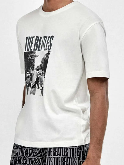 Pigiama corto uomo cotone The Beatles Gisela 20413