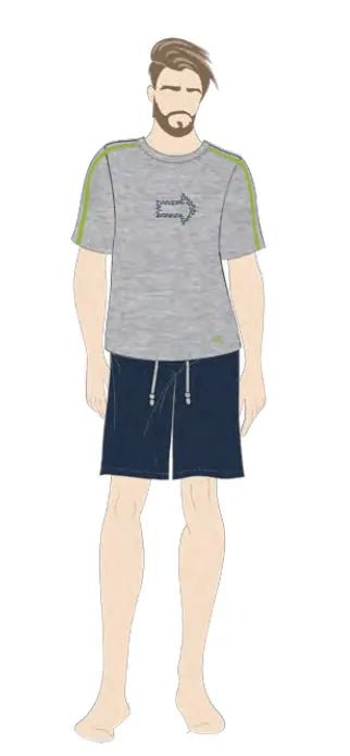 Pigiama corto uomo girocollo Nottingham 100% cotone NPA866