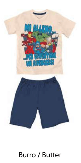 Pigiama cotone Avengers estivo bambino MV40M7708