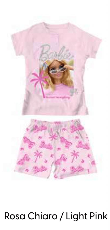 Pigiama cotone Barbie estivo bambina MT50C4448