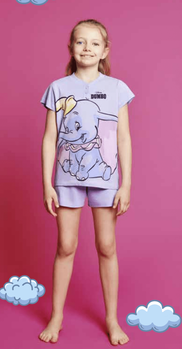 Pigiama cotone Disney Dumbo Classics estivo bambina DY50C3859