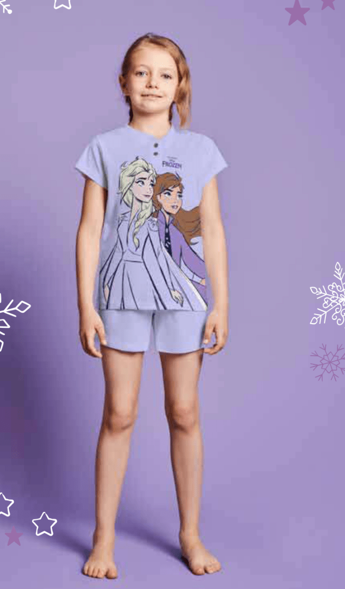 Pigiama cotone Disney Frozen estivo bambina DY50A3858