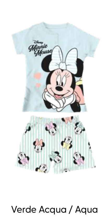 Pigiama cotone Disney Minnie estivo bambina DY50L4452