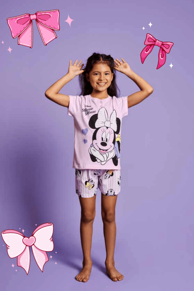 Pigiama cotone Disney Minnie estivo bambina DY50L4452