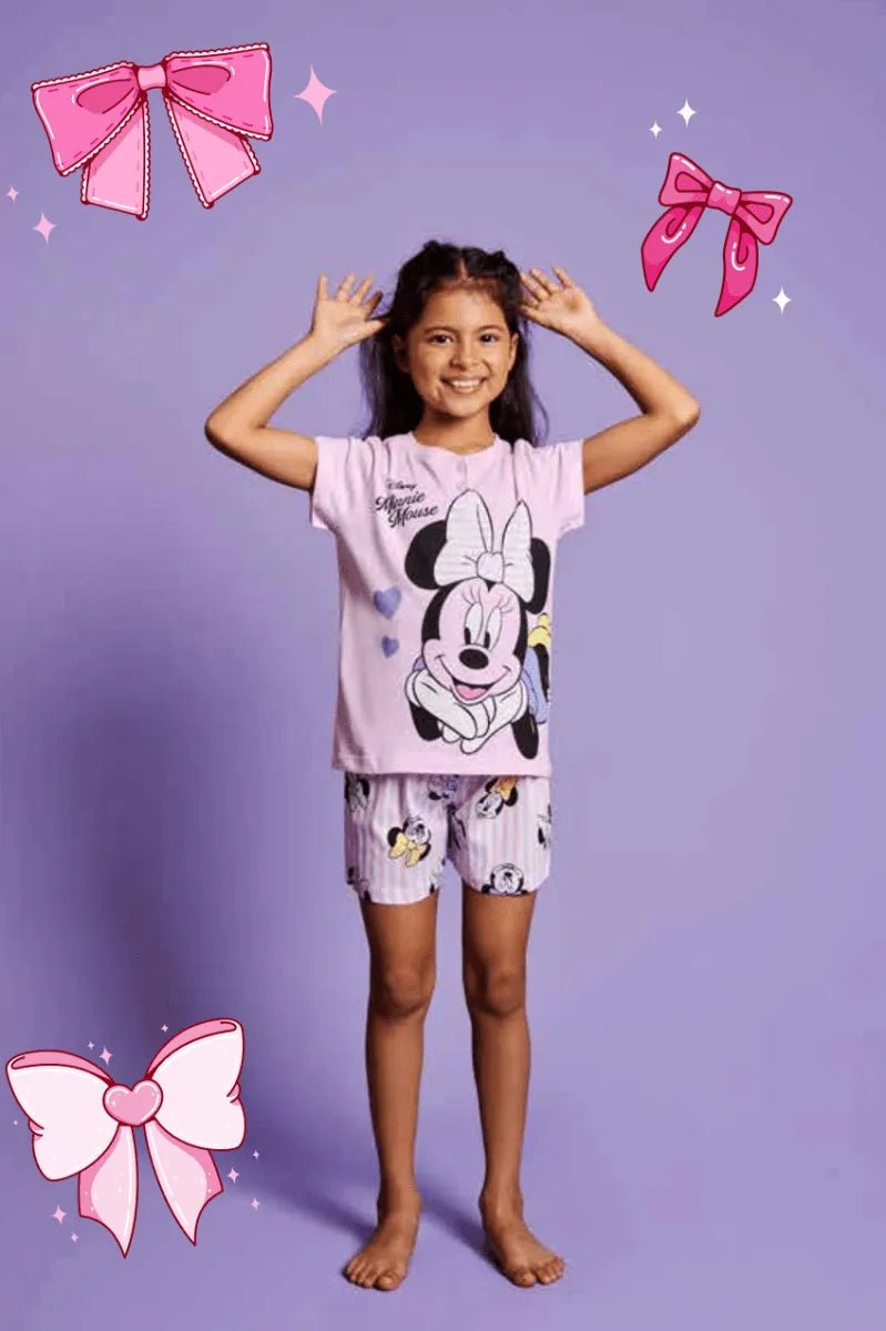 Pigiama cotone Disney Minnie estivo bambina DY50L4452