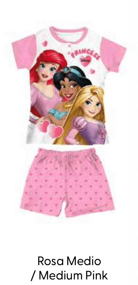 Pigiama cotone Disney Princess estivo bambina DY50A3856